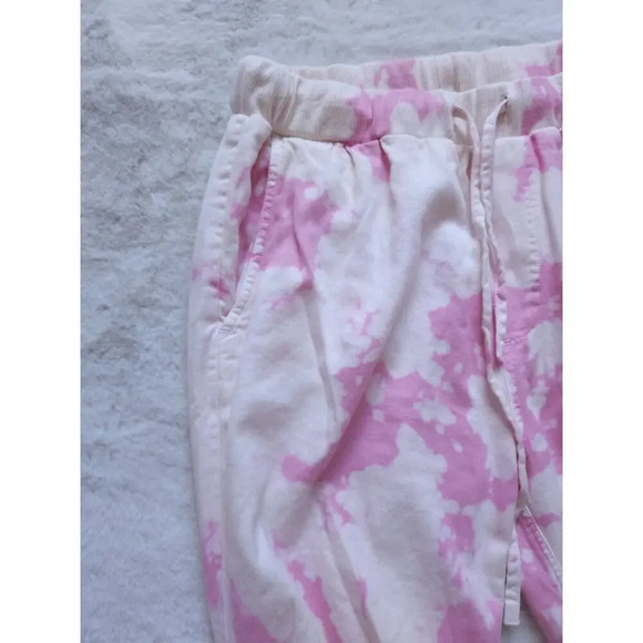 NWT Sundry Womens Tie Dye Jogger Pant Small Size 1 Pink Pockets High Rise $189 - Picture 4 of 10